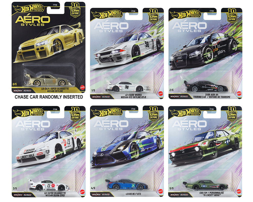 (PRE-ORDER 2026) Hot Wheels 1:64 Car Culture 10th Anniversary 2026 U Case – Areo Style Assortment  FPY86-961U