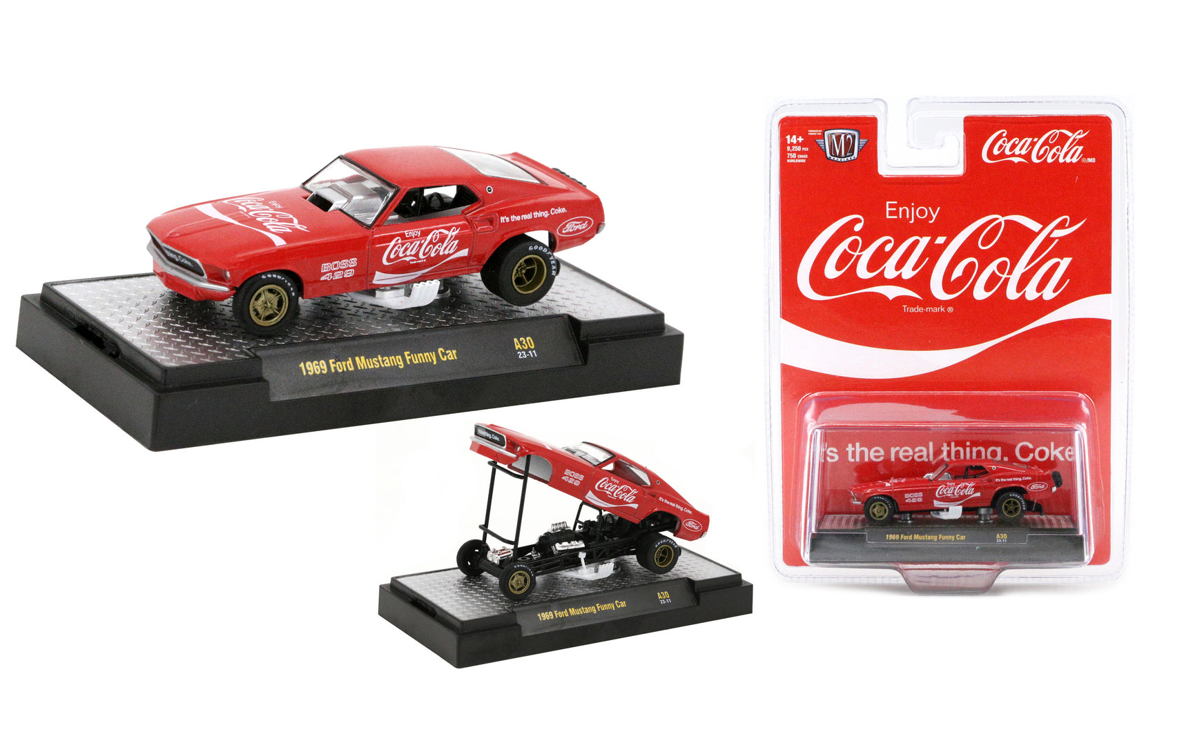 1969 Ford Mustang Funny Car, Coca-Cola, (Échelle-Scale 1:64)