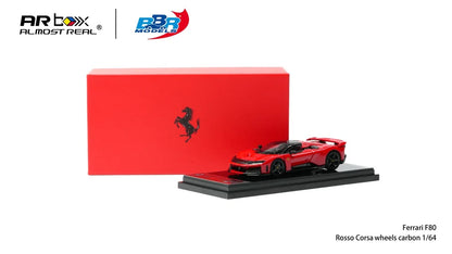 (PRE-ORDER 2027) BBR x Almost Real 1:64 Ferrari F80 – Rouge Corsa – Jantes en carbone – Édition exclusive CTE Shanghai 2026 – BBR64001A1