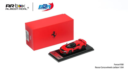 (PRE-ORDER 2027) BBR x Almost Real 1:64 Ferrari F80 – Rouge Corsa – Jantes en carbone – Édition exclusive CTE Shanghai 2026 – BBR64001A1