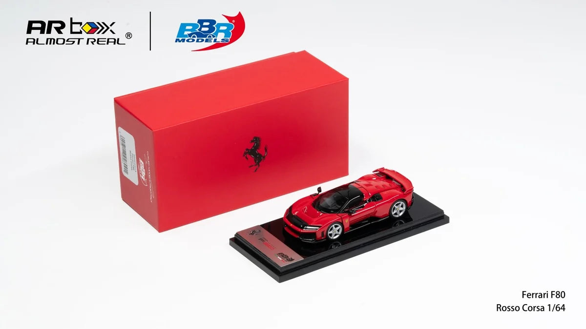 (PRE-ORDER 2027) BBR x Almost Real 1:64 Ferrari F80 – Rosso Corsa – Silver Wheels – APA XPO 2026 Exclusive – BBR64001A