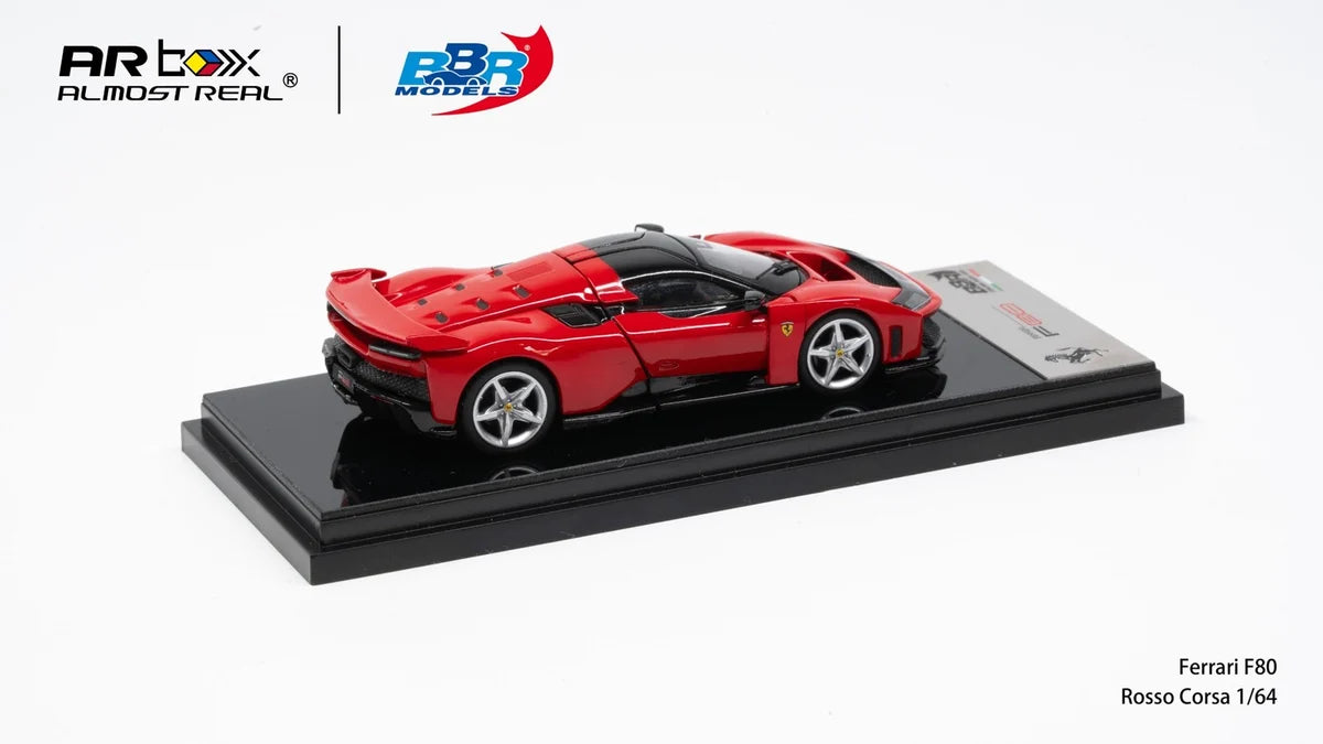 (PRE-ORDER 2027) BBR x Almost Real 1:64 Ferrari F80 – Rosso Corsa – Silver Wheels – APA XPO 2026 Exclusive – BBR64001A