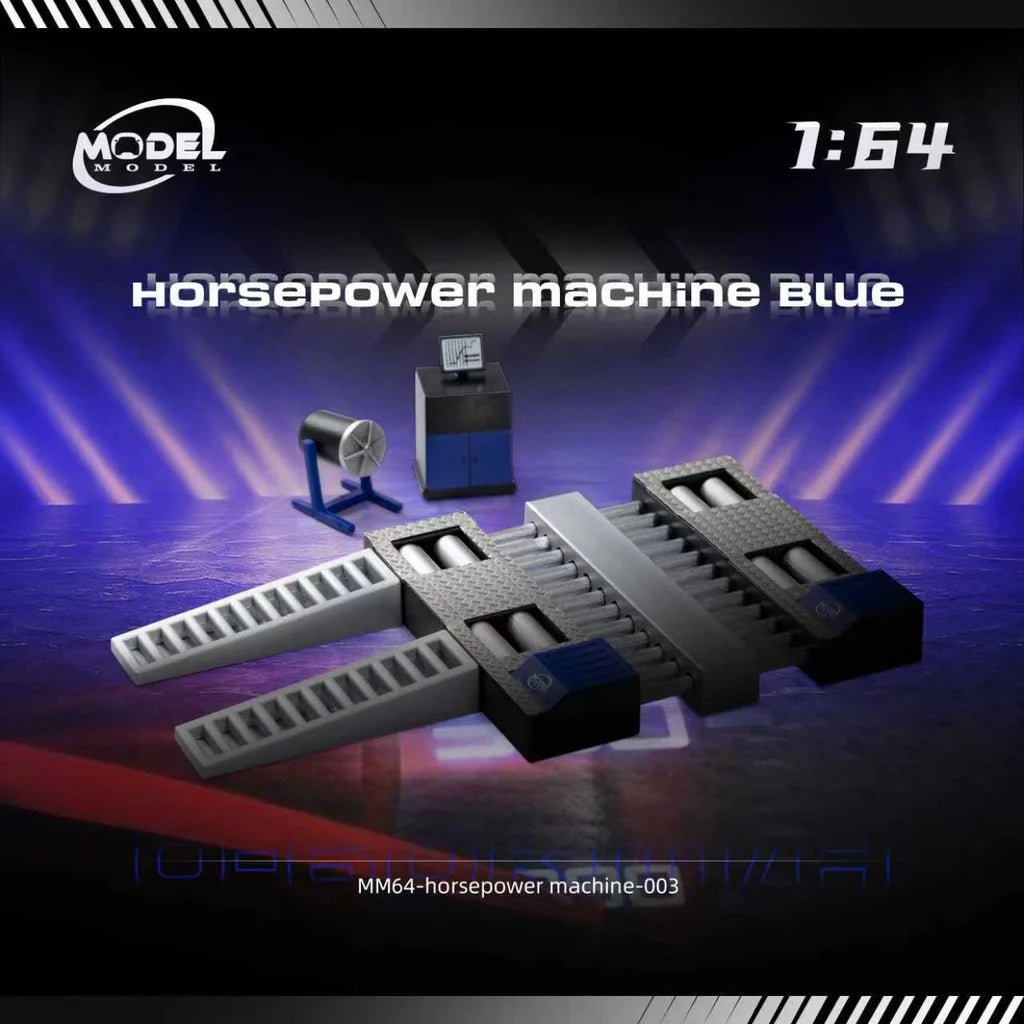 ModelModel 1:64-Horsepower Machine (Bleu/Blue) Diorama
