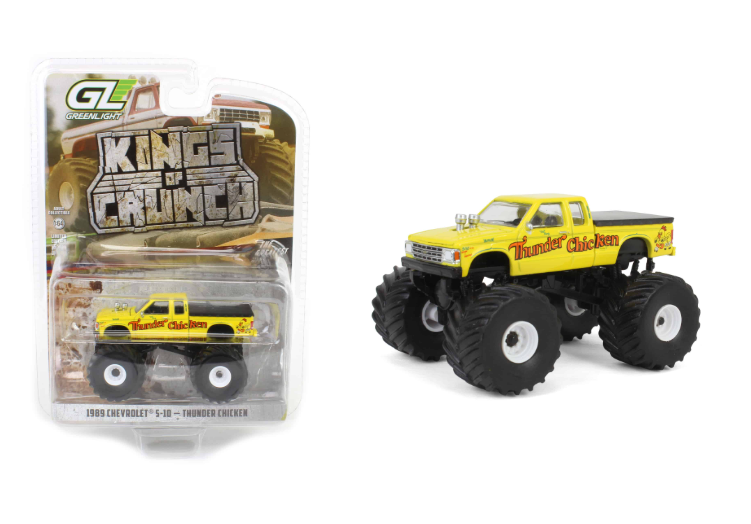 1989 Chevrolet S-10 Monster Truck Thunder Chicken – GreenLight Kings of Crunch 1:64 – GL49195-E