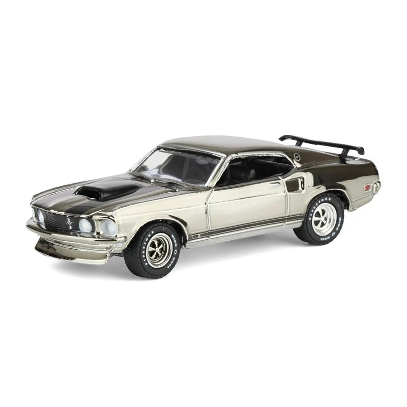 GreenLight 1:64 1969 Ford Mustang BOSS 429 – John Wick (2014) – Silver Chrome Edition – Hobby Exclusive – GL30557