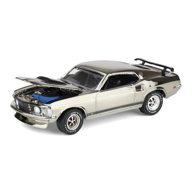 GreenLight 1:64 1969 Ford Mustang BOSS 429 – John Wick (2014) – Silver Chrome Edition – Hobby Exclusive – GL30557