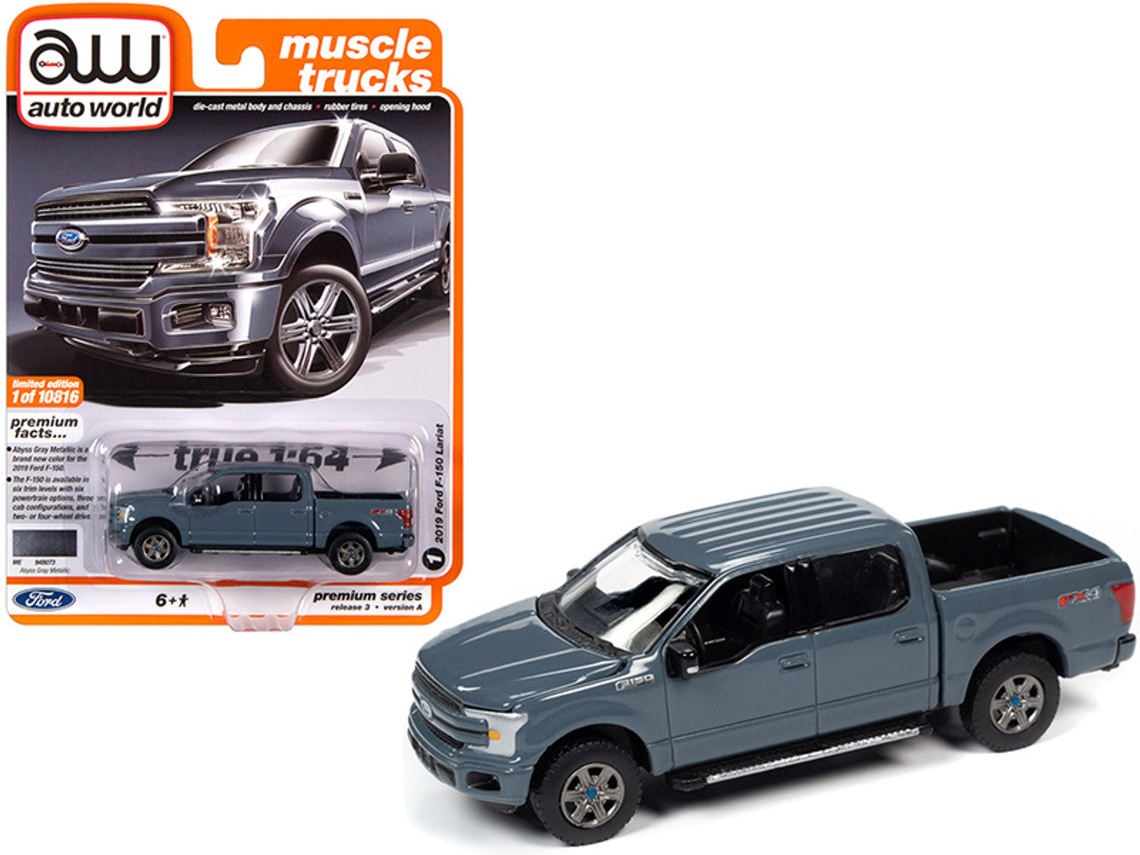2019 Ford F-150 Lariat Pickup Truck Abyss Gray