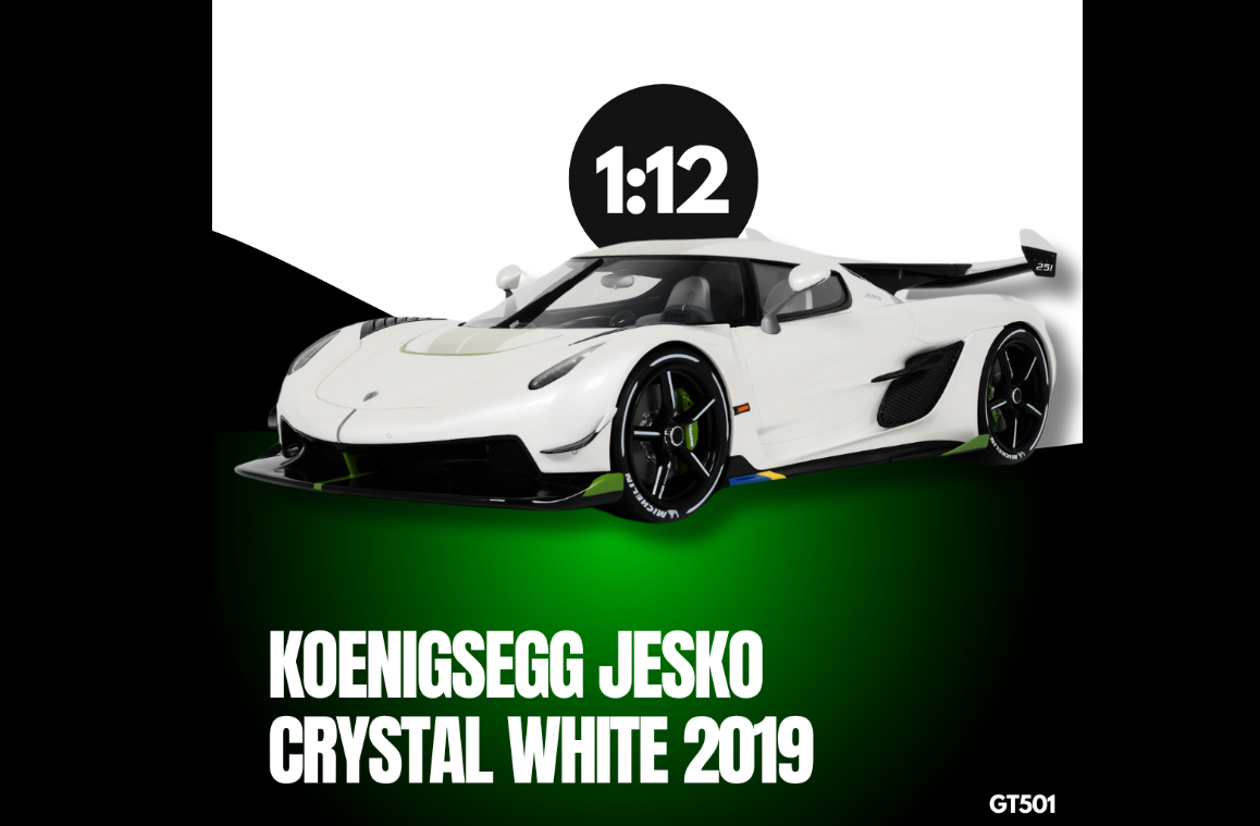 (PRE-ORDER, 2025) 2019 KOENIGSEGG JESKO CRYSTAL WHITE (1:12)