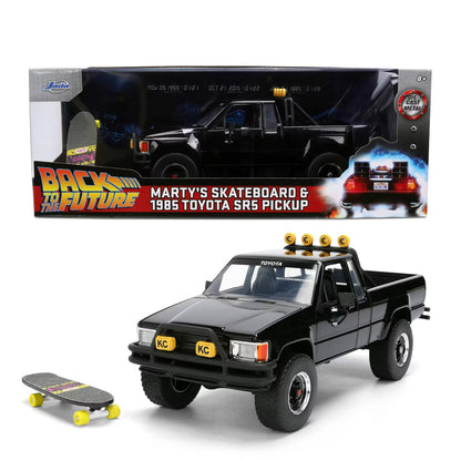 (PRE-ORDER ETE-SUMMER 2026) 1985 Toyota SR5 Pickup and Marty’s Skateboard – Back To The Future