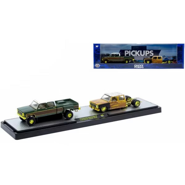 1973 Chevrolet Cheyenne Super 30 &amp; 1975 Chevrolet Silverado 30 4x4 (M2 Machines-Auto-Haulers Release 90) 36000-90B