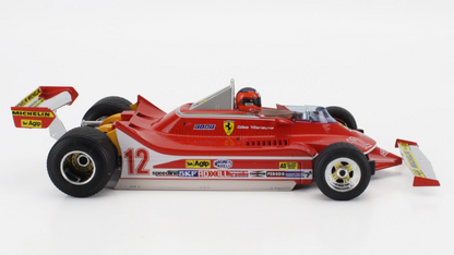1979 USA GRAND PRIX. GILLES VILLENEUVE- F1 FERRARI - F1 312T4 N 12 WINNER WATKINS GLEN GP USA (WITH PILOT FIGURE AND RAIN WHEELS)