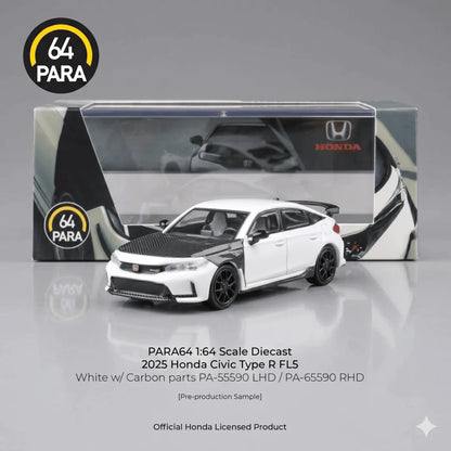 PARA64 1/64 R2023 Honda Civic Type R FL5 White w/ Carbon parts LHD PA-55590 