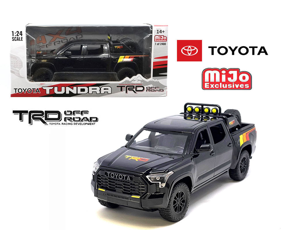 MiJo Exclusives 1:24-2023 Toyota Tundra TRD Off-Road Custom – Black H08555-MJS04