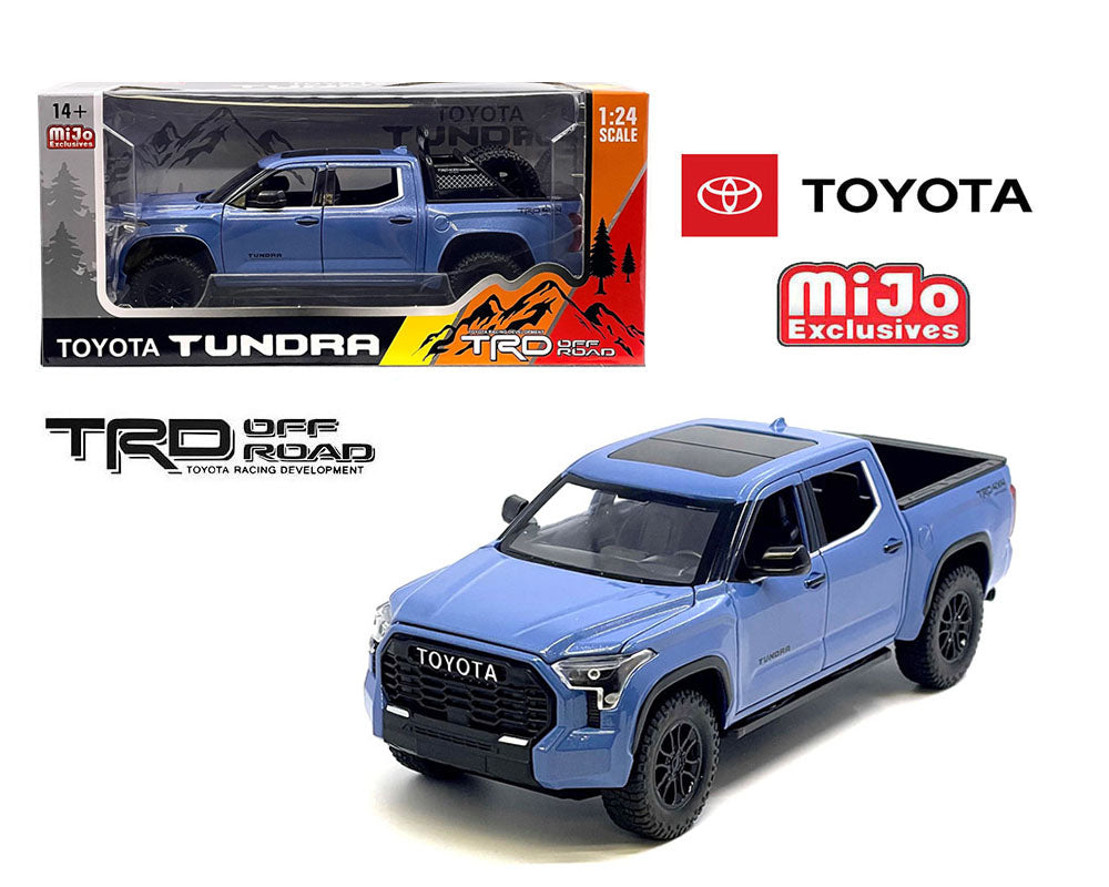 MiJo Exclusives 1:24 2023 Toyota Tundra TRD Off-Road 4×4 – Cavalry Blue H08555R-CBL