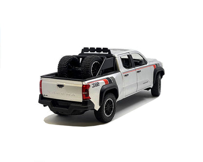 MiJo Exclusives 1:24 2024 Toyota Tacoma TRD Off-Road Custom (Silver with Stripes) H08778-MJS02