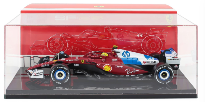 F1 SF-25 TEAM SCUDERIA FERRARI HP N 44 MIAMI GP 2025 LEWIS HAMILTON-WITH SHOWCASE