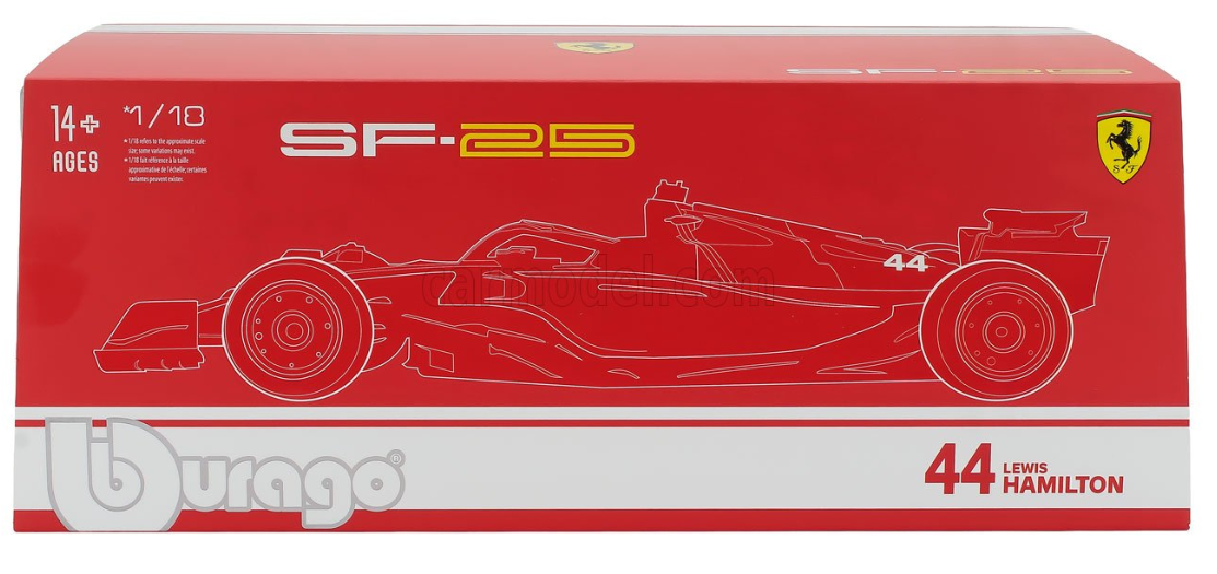 F1 SF-25 TEAM SCUDERIA FERRARI HP N 44 MIAMI GP 2025 LEWIS HAMILTON-WITH SHOWCASE