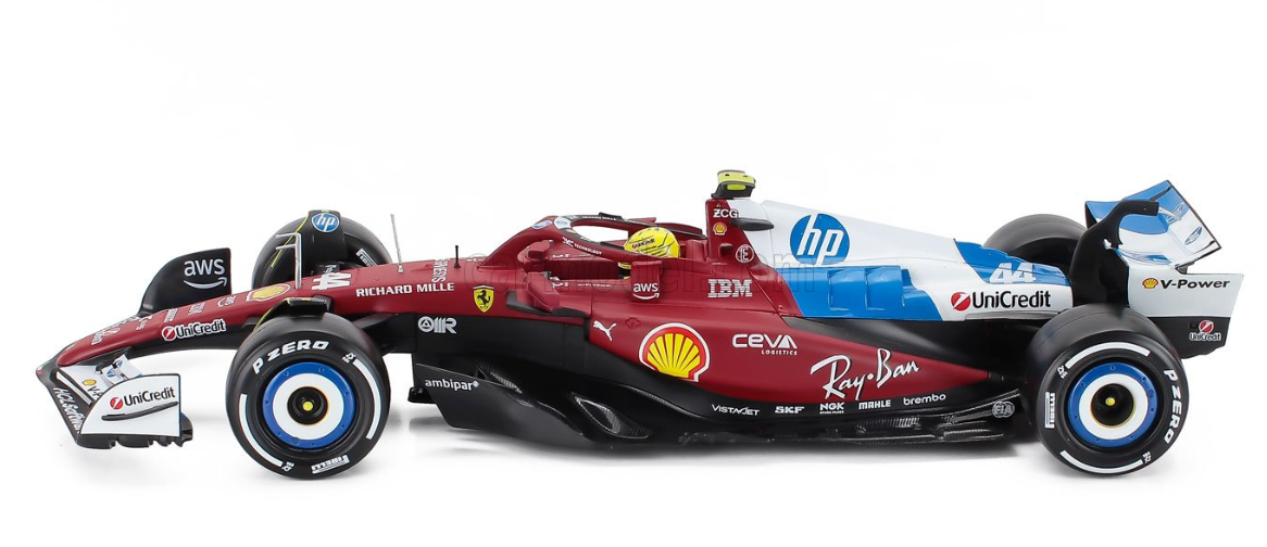 F1 SF-25 TEAM SCUDERIA FERRARI HP N 44 MIAMI GP 2025 LEWIS HAMILTON-WITH SHOWCASE
