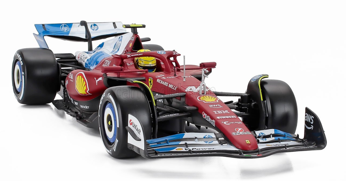 F1 SF-25 TEAM SCUDERIA FERRARI HP N 44 MIAMI GP 2025 LEWIS HAMILTON-WITH SHOWCASE