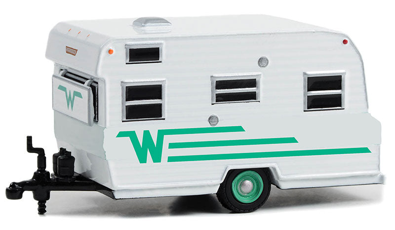 1965 Winnebago Travel Trailer 216 in White with Green Stripe