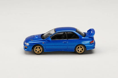 Subaru Impreza WRX Type R STI Version avec pare-chocs avant WR Type Sonic Blue Mica 1:64 – Hobby Japan JDM64 HJDM006-20