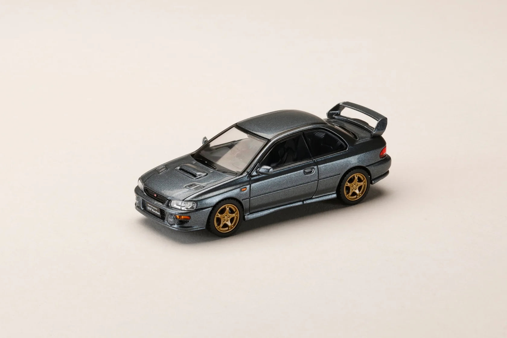 Subaru Impreza WRX Type R STI Version avec pare-chocs avant WR Type Cool Grey 1:64 – Hobby Japan JDM64 HJDM006-21