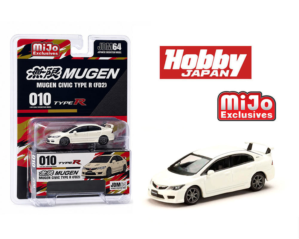 Honda Mugen Civic Type R (FD2) – Championship White – Hobby Japan 1:64 Mijo Exclusives – HJDM010-16MJ