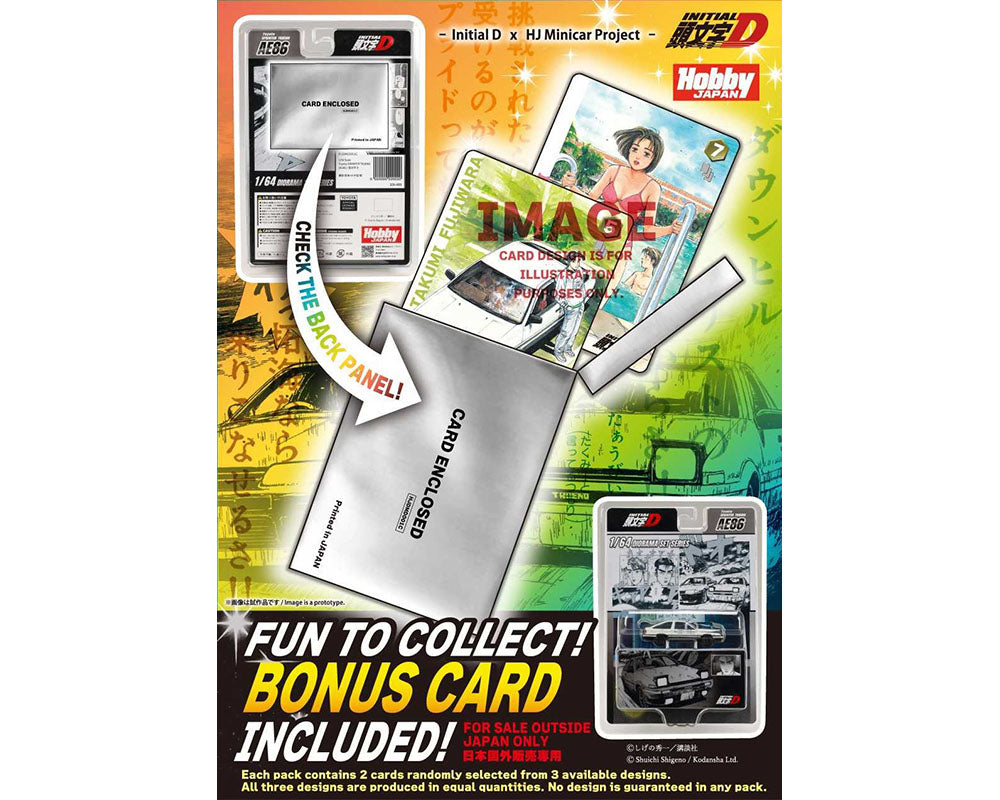 (PRE-0RDER 2025-26) Hobby Japan 1:64 Initial D Diorama Set Series Toyota SPRINTER TRUENO (AE86)/ INITIAL D Takumi Fujiwara VS Takeshi Nakazato HJDMD001C