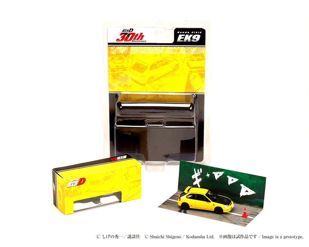 Hobby Japan JDM64-Initial D 30th Anniversary Honda CIVIC (EK9)-Yellow HJDMD007