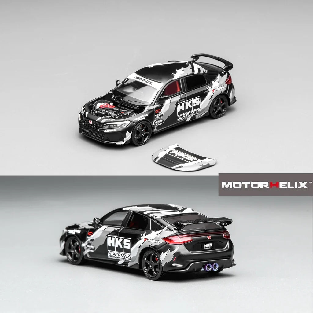 Motorhelix 1/64-Honda Civic TYPE R (FL5) HKS M65320
