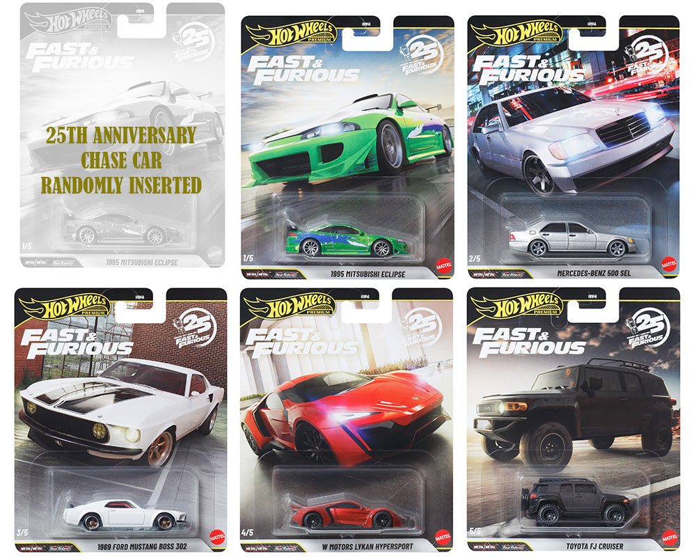 Hot Wheels 1:64 Fast &amp; Furious 25Th Anniversary Premium 2026 N Assortment HNW46-956N-SEALED