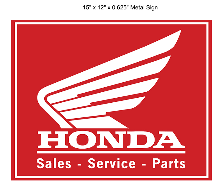 15"x12"- HONDA SALES AND SERVICE (Metal Sign)