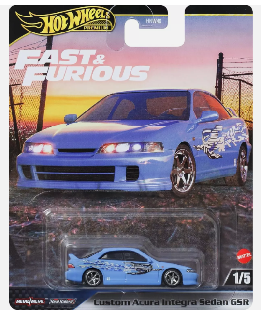 Hot Wheels Premium 2024 - Fast &amp; Furious 1/5 Custom Acura Integra Sedan GSR