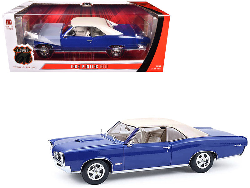 1966 Pontiac GTO in Barrier Blue with White Top