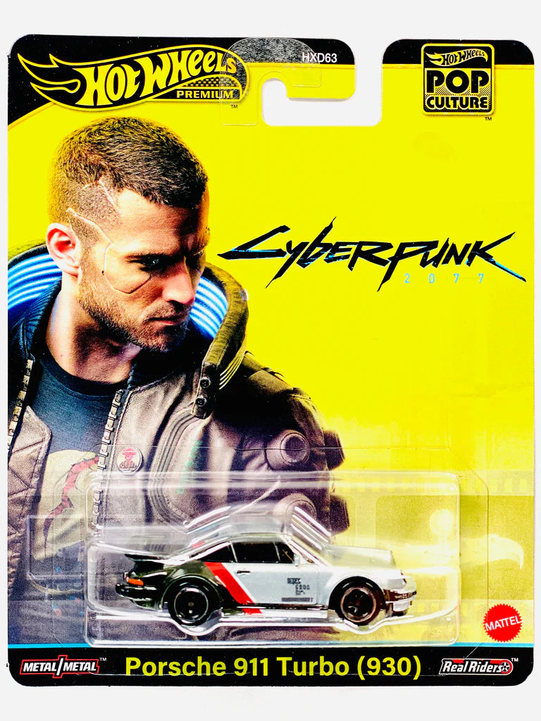 Hot Wheels Premium, Pop Culture 2024 &quot;CYBERPUNK&quot; 2077 PORSCHE 911 TURBO (930) (HXD95)