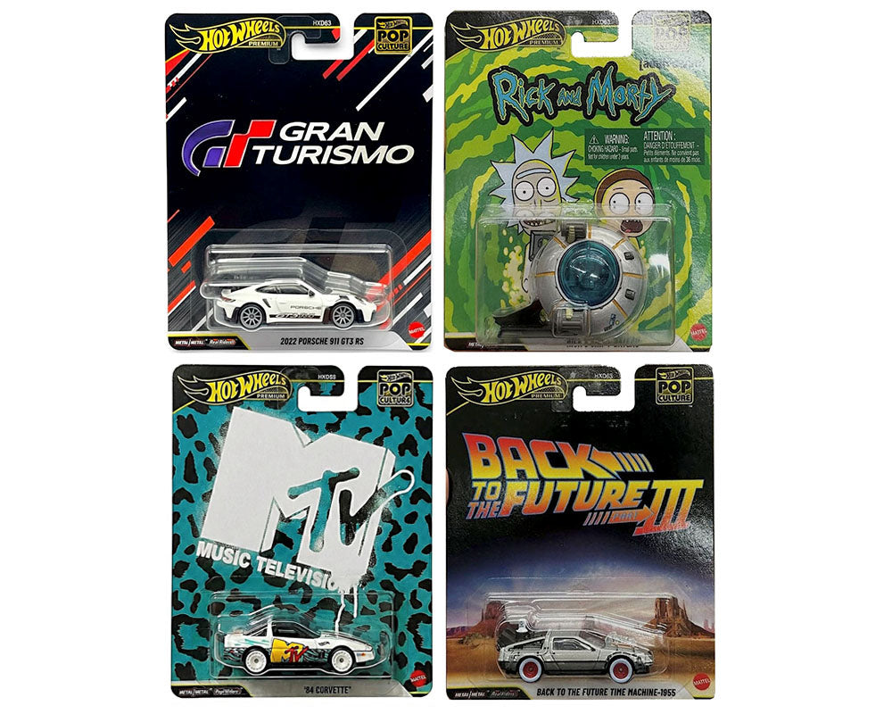 Hot Wheels 1:64 Pop Culture P Case 2025 (4pc-Assortment) HXD63-956P