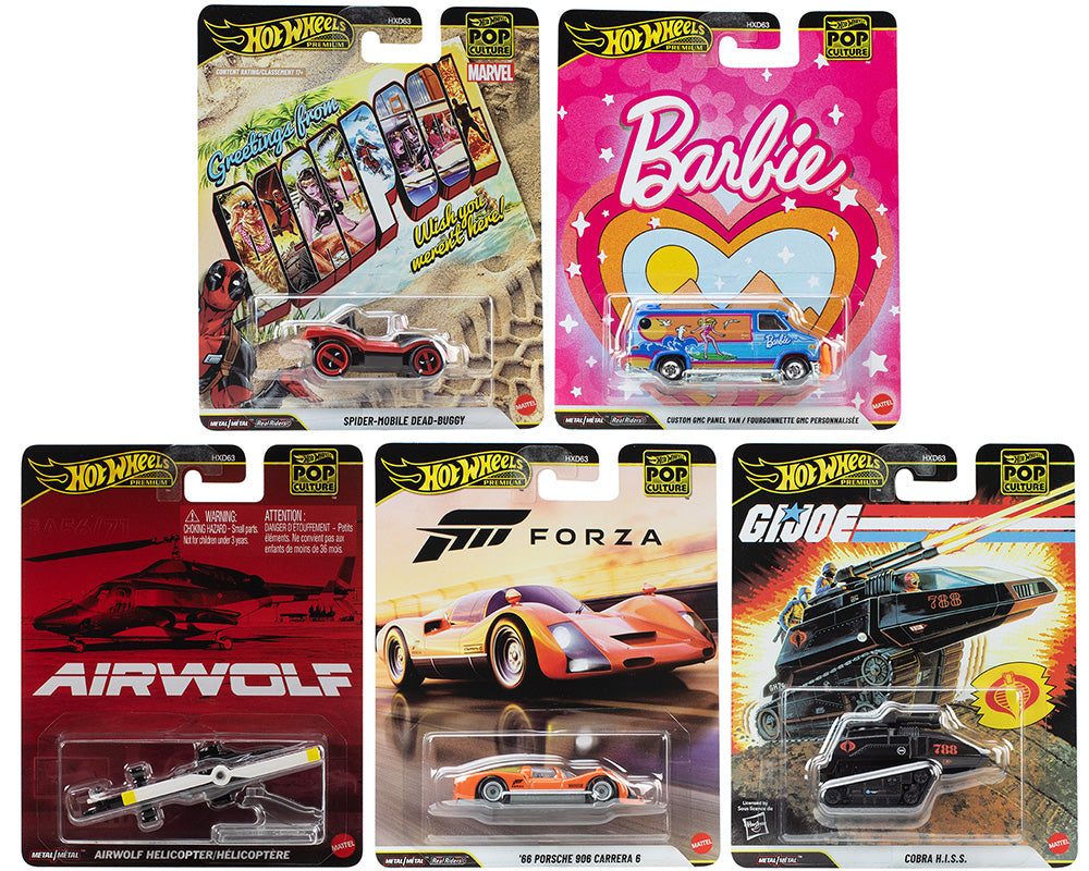 Hot Wheels 2026- Pop Culture Series 5-Car Set (Dash Code Q)-HXD63-956Q