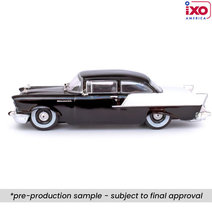 (PRE-0RDER 2025) 1957 Chevrolet One-Fifty Sedan - Onyx Black and India Ivory (1:64)