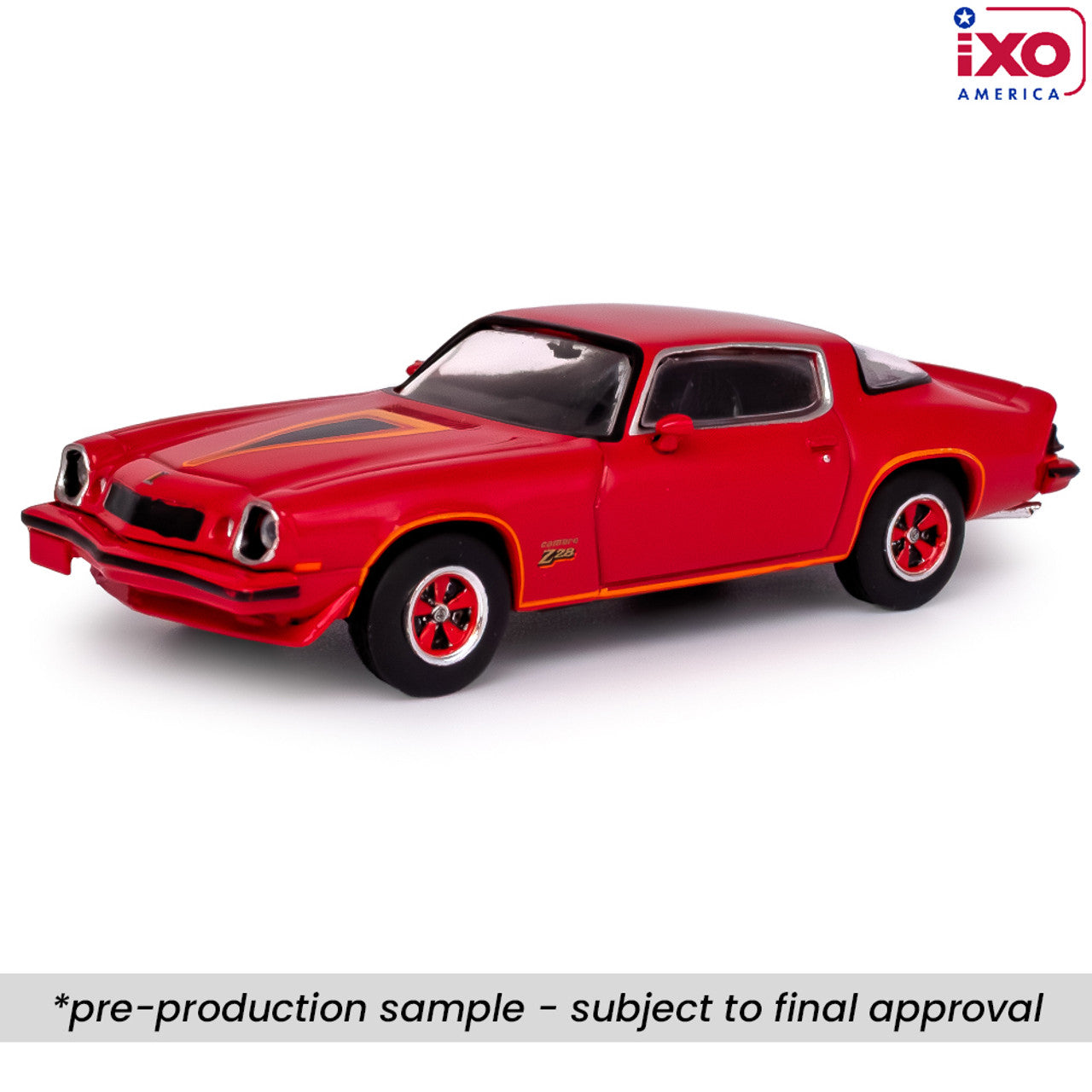 (PRE-0RDER 2025) 1977 Chevrolet Camaro Z28 - Light Red (1:64)