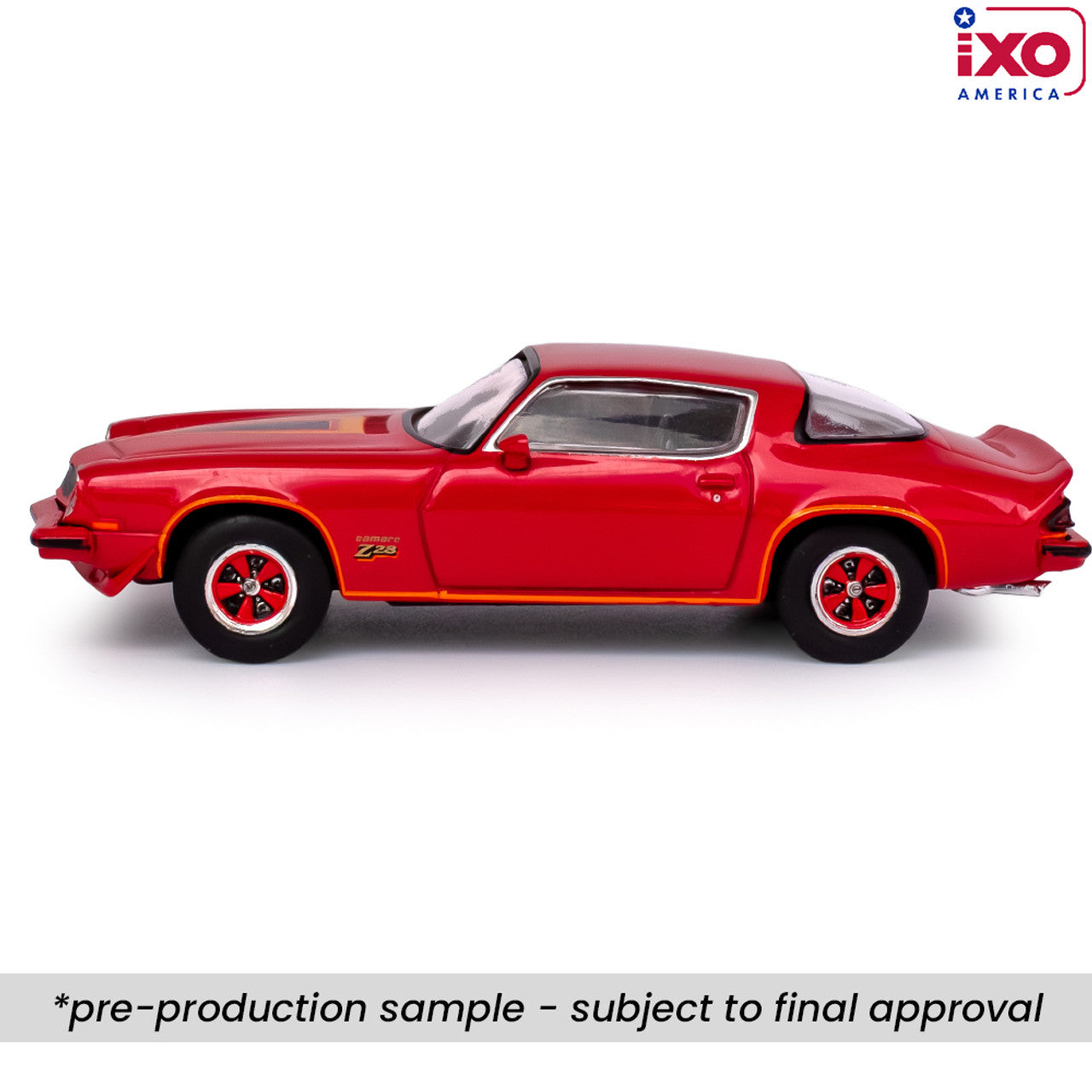 (PRE-0RDER 2025) 1977 Chevrolet Camaro Z28 - Light Red (1:64)