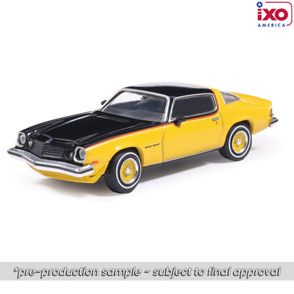 (PRE-0RDER 2025) 1976 Chevrolet Camaro Rally Sport - Bright Yellow and Black (1:64)