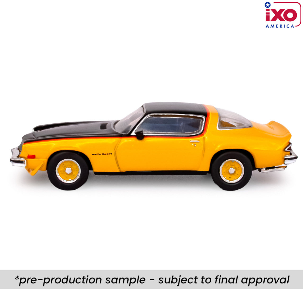 (PRE-0RDER 2025) 1976 Chevrolet Camaro Rally Sport - Bright Yellow and Black (1:64)