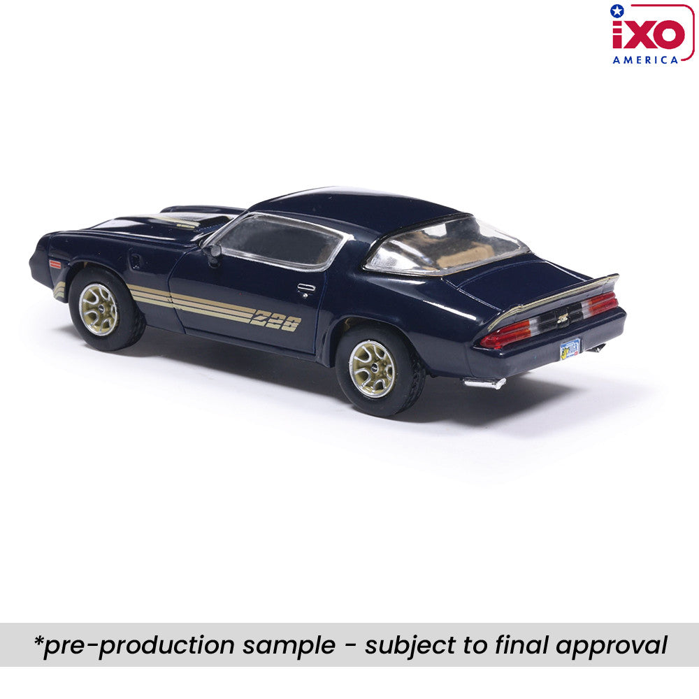 (PRE-0RDER 2026) 1981 Chevrolet Camaro Z28 - (Dark Blue Metallic/Gold Stripe)