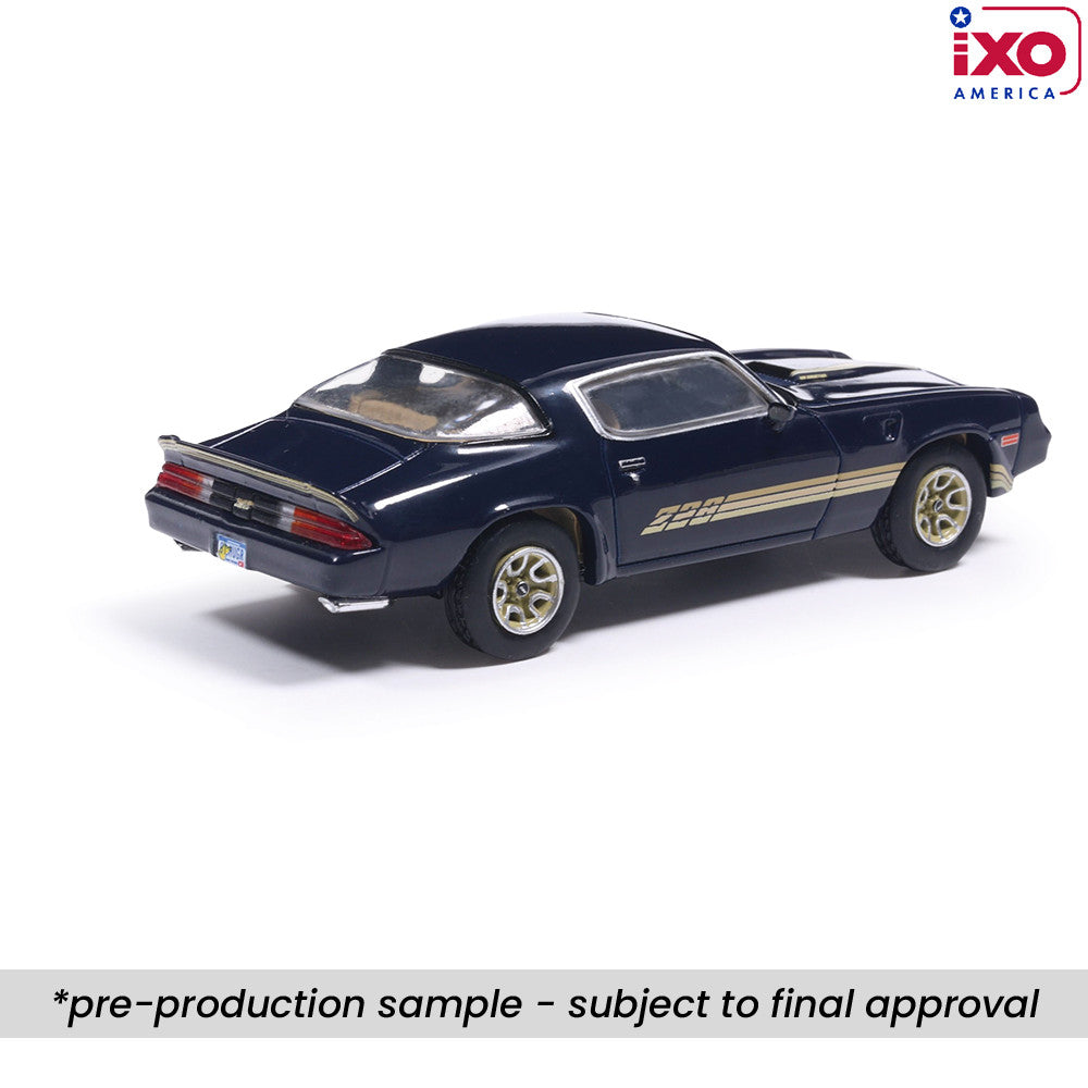 (PRE-0RDER 2026) 1981 Chevrolet Camaro Z28 - (Dark Blue Metallic/Gold Stripe)