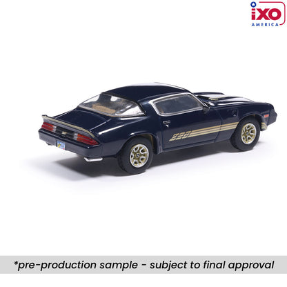 (PRE-0RDER 2026) 1981 Chevrolet Camaro Z28 - (Dark Blue Metallic/Gold Stripe)