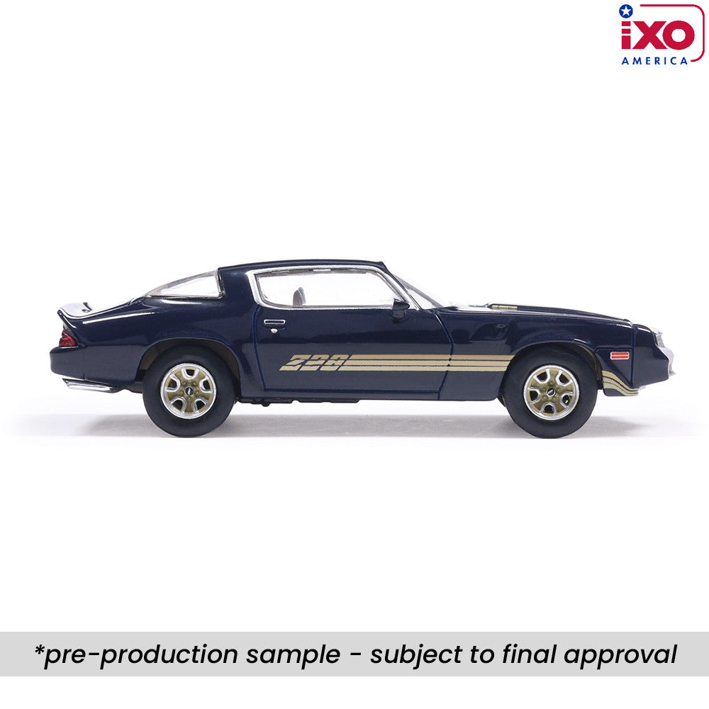 (PRE-0RDER 2026) 1981 Chevrolet Camaro Z28 - (Dark Blue Metallic/Gold Stripe)