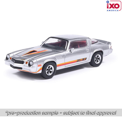 (PRE-0RDER 2026) 1979 Chevrolet Camaro Z28 - (Silver/Orange Stripes)