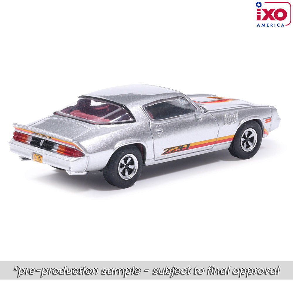 (PRE-0RDER 2026) 1979 Chevrolet Camaro Z28 - (Silver/Orange Stripes)
