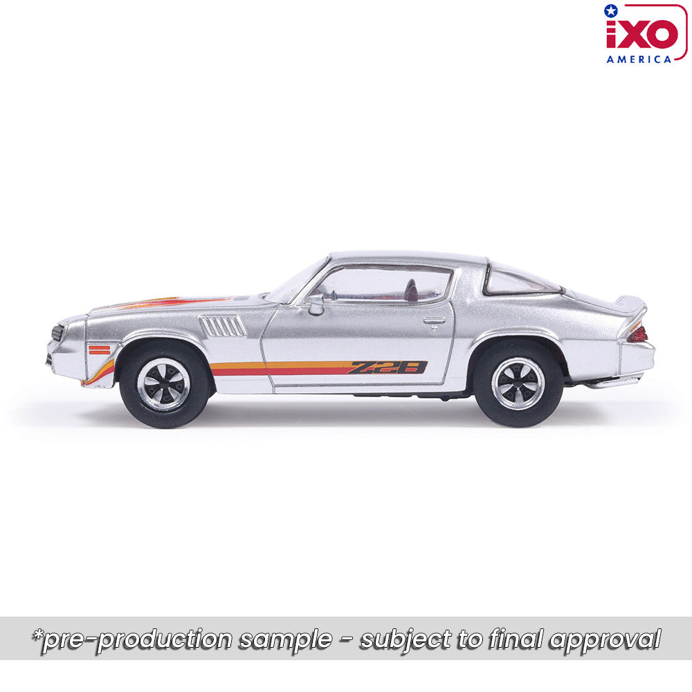 (PRE-0RDER 2026) 1979 Chevrolet Camaro Z28 - (Silver/Orange Stripes)