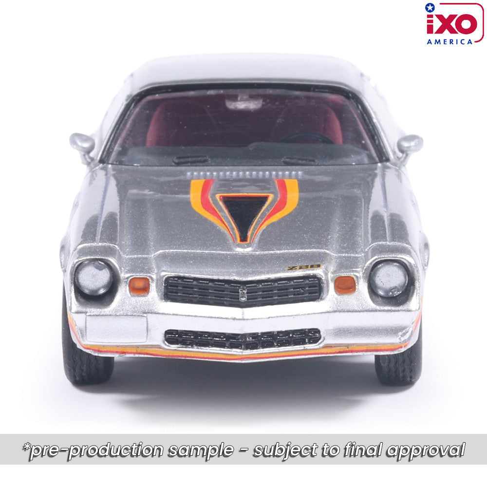 (PRE-0RDER 2026) 1979 Chevrolet Camaro Z28 - (Silver/Orange Stripes)